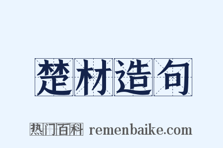 楚材造句是什么意思的图片